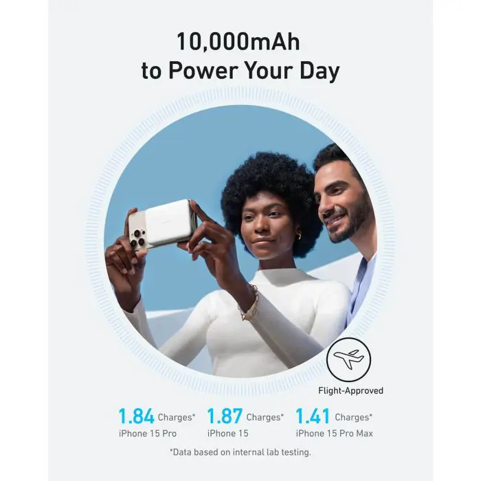 Anker MagGo 10K Slim wireless powerbank, white