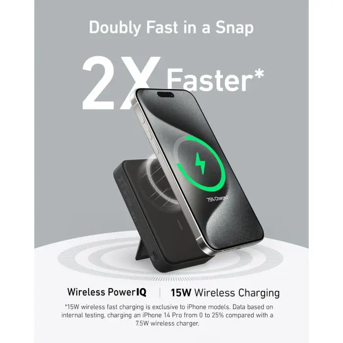 Anker MagGo 633 10K powerbank, črn
