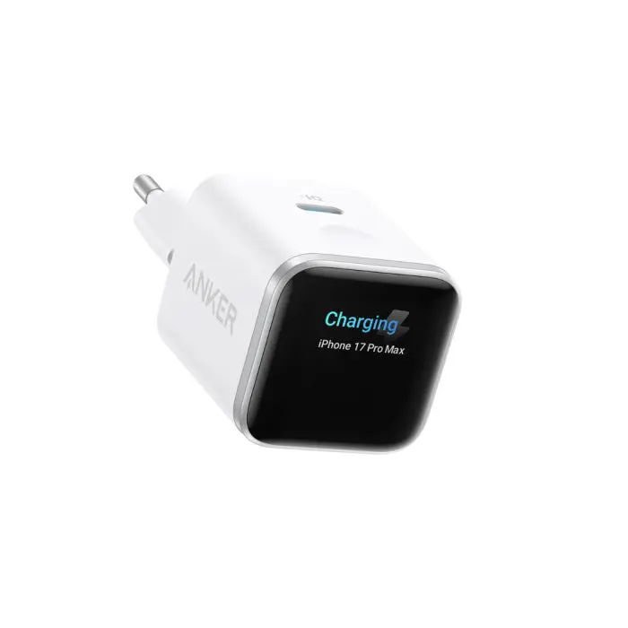 Anker Nano 45W Charger, Smart Display, White
