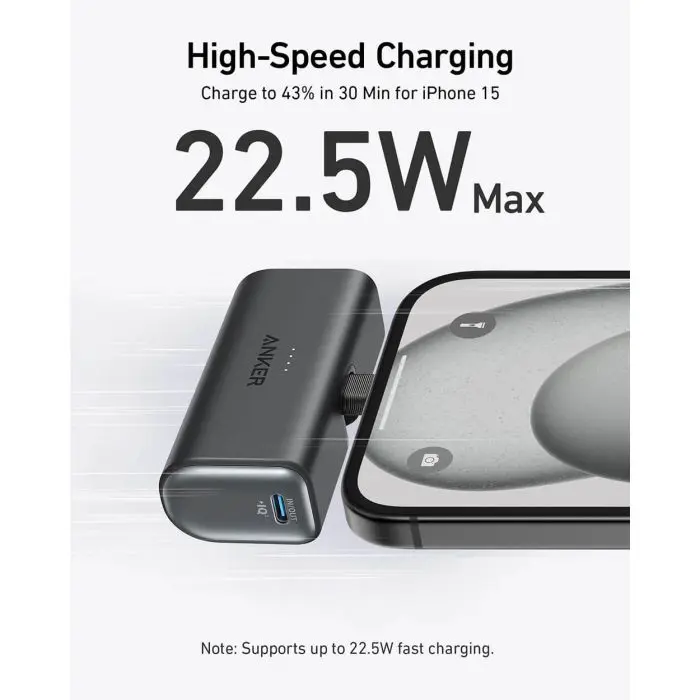 Anker Nano 5K powerbank, black