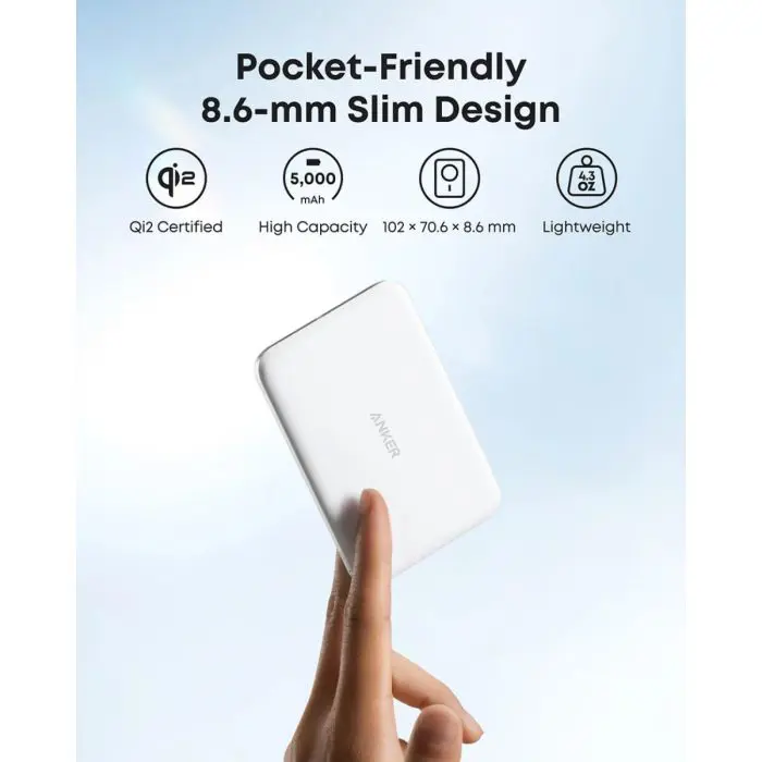 Anker Nano Powerbank Slim 5000 mAh, bel