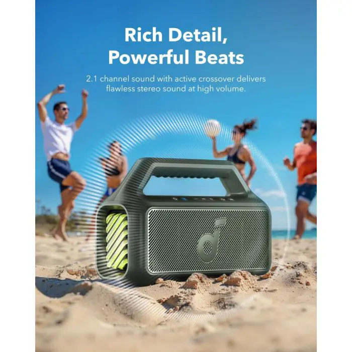 Anker Soundcore BOOM 2 BT6.0 Portable Bluetooth Speaker, Green