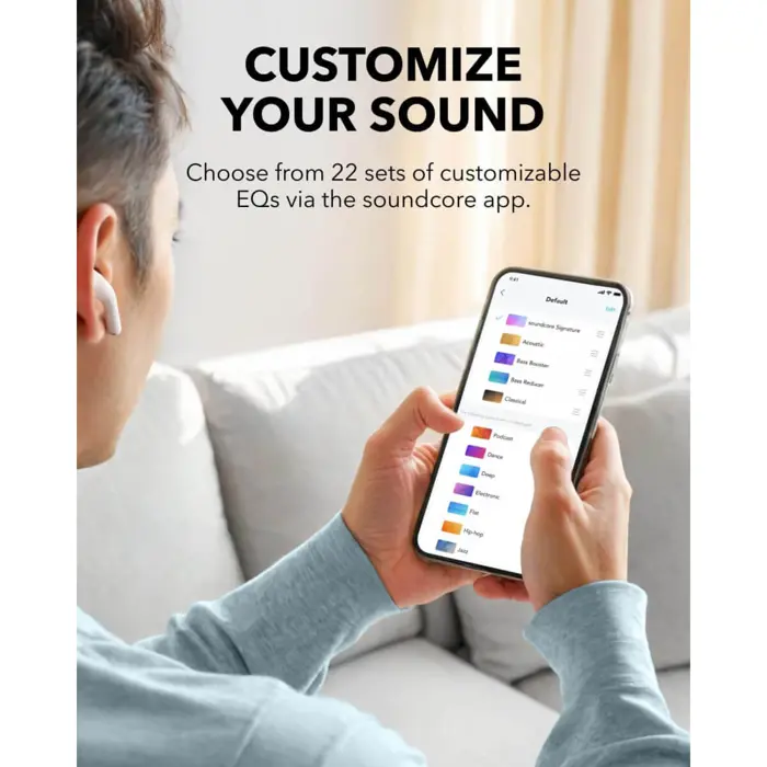 Anker Soundcore K20i Wireless Headphones, Blue