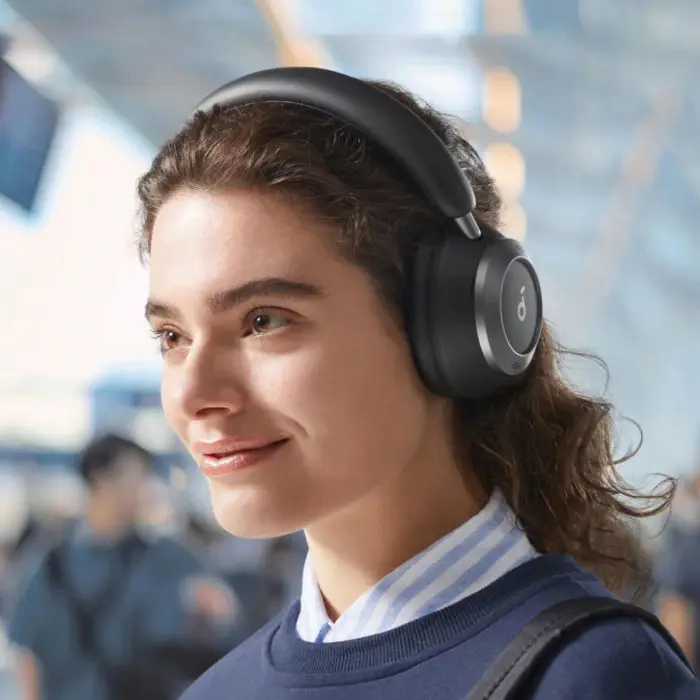 Anker Soundcore Space One Pro On-Ear Wireless Headphones, White