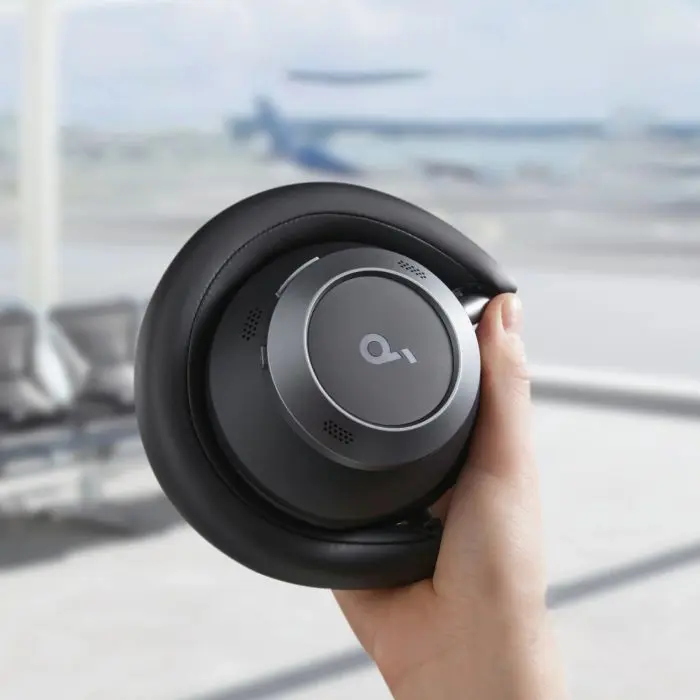 Anker Soundcore Space One Pro On-Ear Wireless Headphones, White + Gift Travel Case