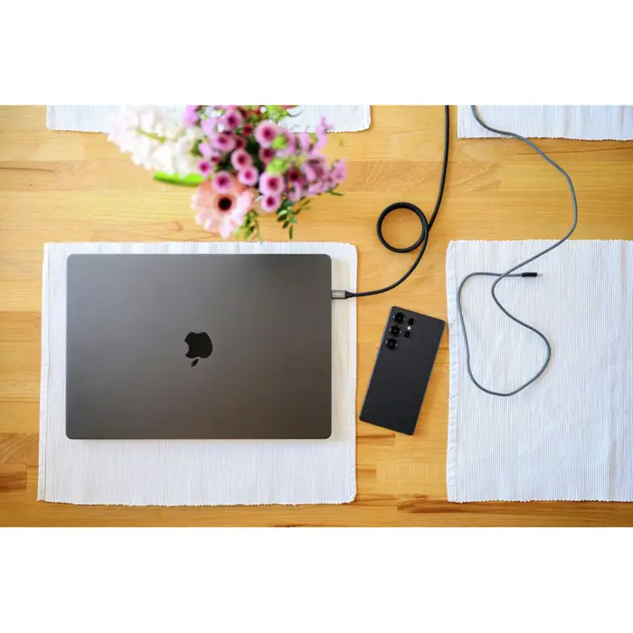 Ansmann Magnetic 4in1 charging cable (black, USB-A / USB-C / Lightning)