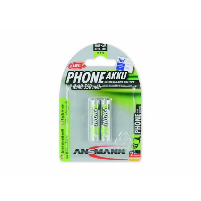Ansmann Micro NiMh battery 2xAAA 550mA