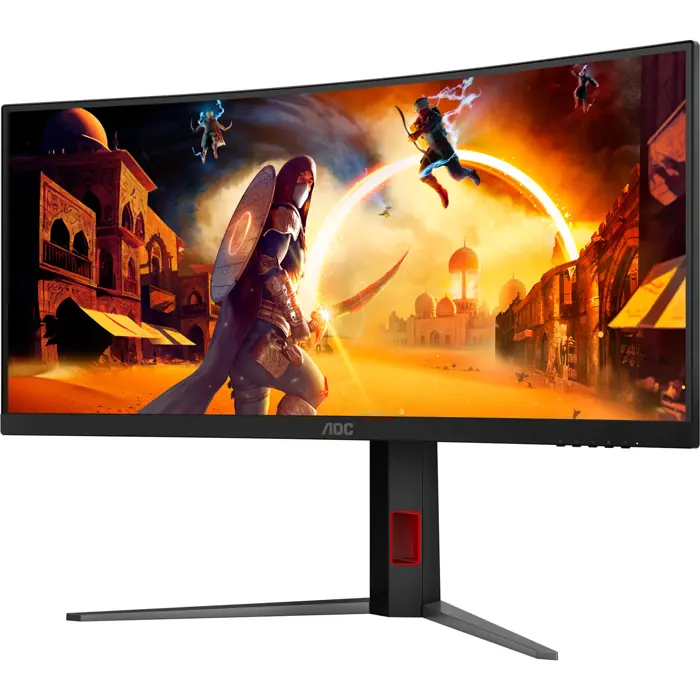 AOC CU34G4, gaming monitor - 34 - black (matt), WQHD, Fast-VA, Curved, Adaptive-Sync, AMD FreeSync Premium, 180Hz panel