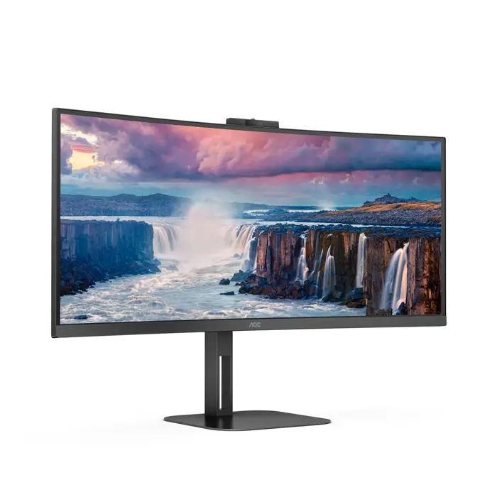 AOC V5 CU34V5CW/BK LED display 86.4 cm (34") 3440 x 1440 pixels Wide Quad HD Black