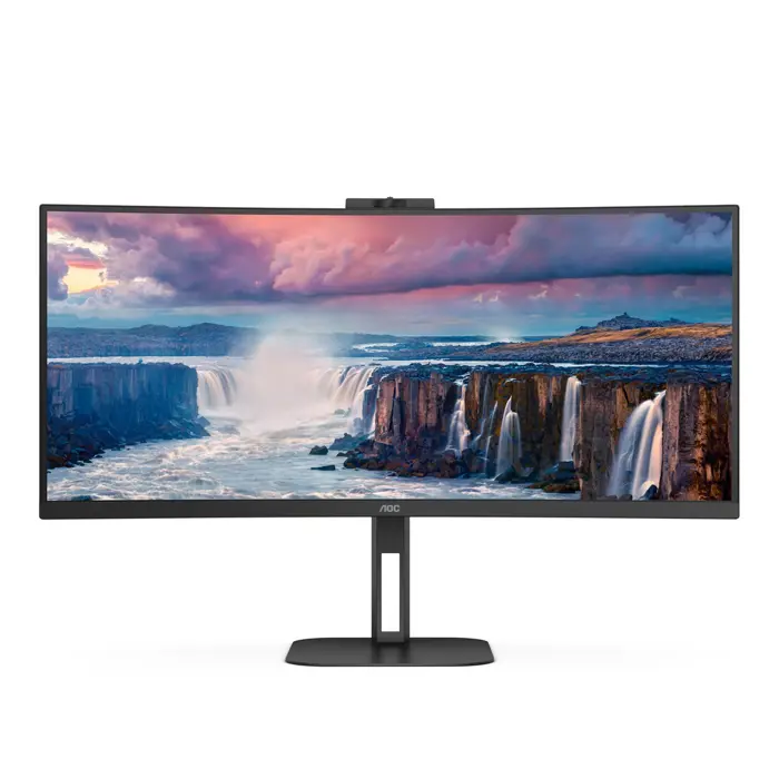 AOC V5 CU34V5CW/BK LED display 86.4 cm (34") 3440 x 1440 pixels Wide Quad HD Black