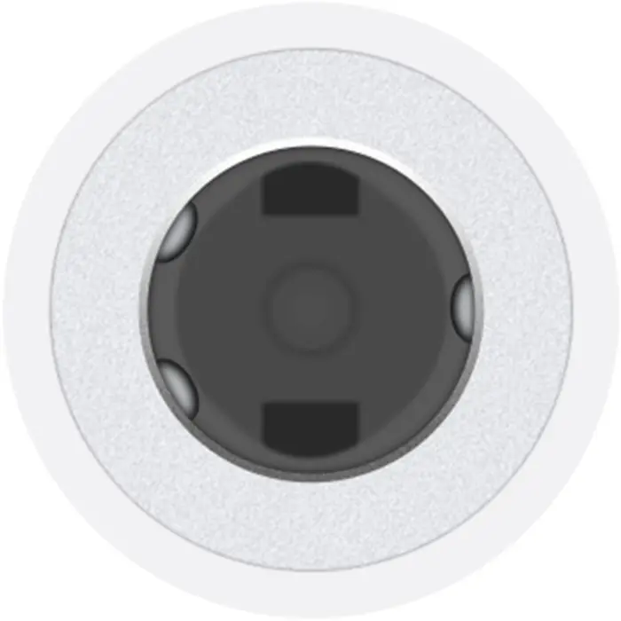 Apple USB headphone adapter, USB-C plug > 3.5mm jack socket (white, for headphones)