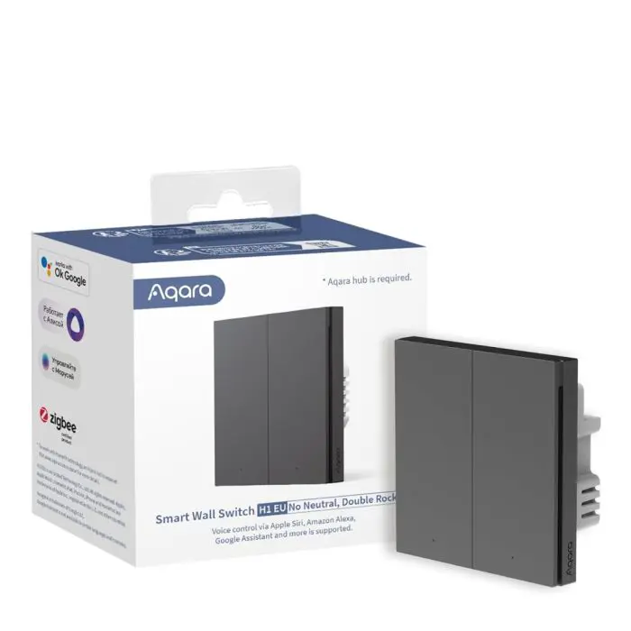 AQARA smart double wall switch WS-EUK02 GRAY without neutral conductor