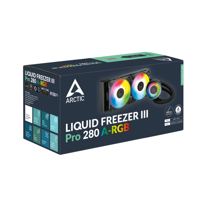 ARCTIC LIQUID FREEZER III PRO 280mm A-RGB vodno hlajenje za INTEL/AMD procesorje (črn)