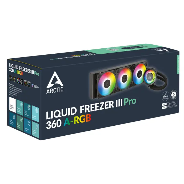 ARCTIC Liquid Freezer III Pro 360 A-RGB, Water Cooling, Black, ACFRE00184A