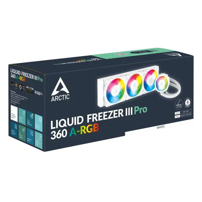ARCTIC LIQUID FREEZER III PRO 360mm A-RGB vodno hlajenje za INTEL/AMD procesorje (bel)