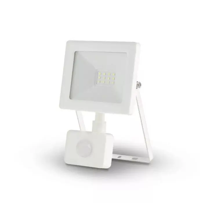 Asalite LED White Slim Reflector 10W 4500K (900 lumens) + Sensor