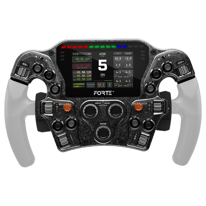 Asetek SimSports Forte Formula Pro Button Box, 4,3 Zoll LCD, aRGB - black-40-031-0031007