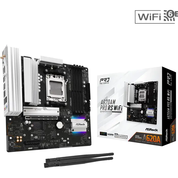 ASRock A620AM PRO RS WIFI - Socket AM5 - Motherboard