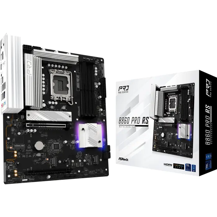 ASRock B860 Pro RS - Socket 1851 - motherboard (white)
