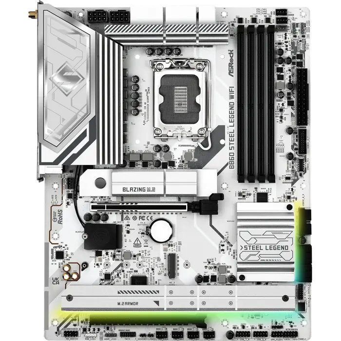 ASRock B860 Steel Legend WiFi - Socket 1851 - motherboard (white)
