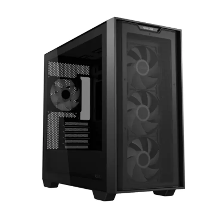 ASUS A21 PLUS ARGB Micro-ATX Gehäuse, Tempered Glass - black-90DC00H0-B19010