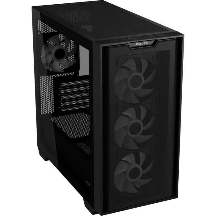 ASUS A21 PLUS TG ARGB, tower case black, tempered glass