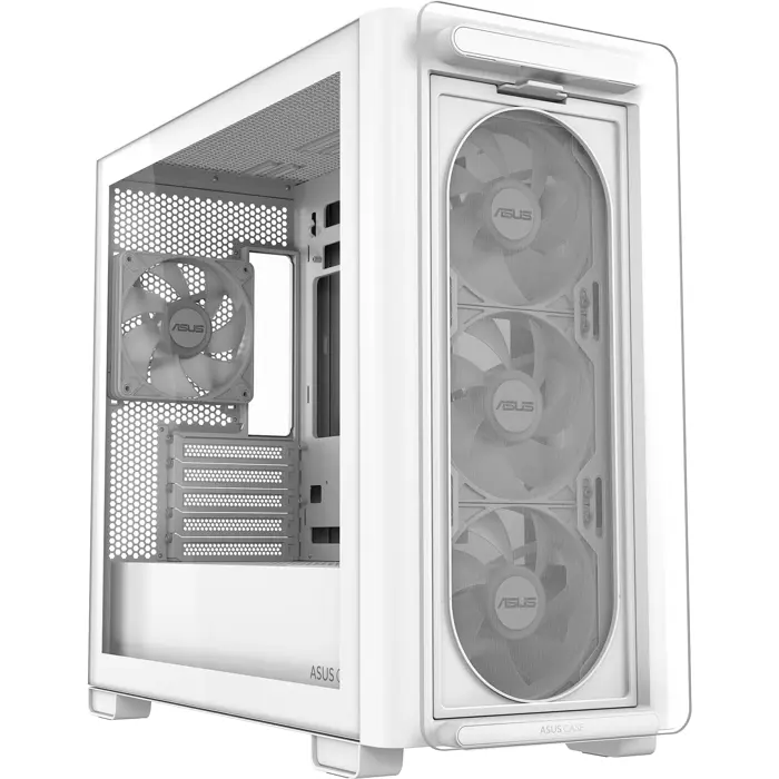 ASUS A23 PLUS ARGB Micro-ATX Gehäuse, Tempered Glass - white-90DC00K3-B19010