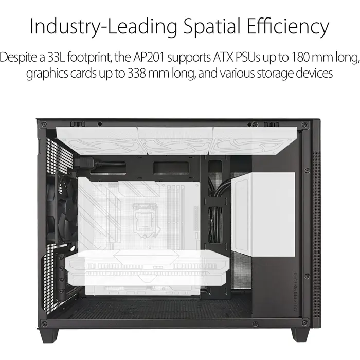 ASUS AP201 ASUS PRIME CASE, tower case (black)