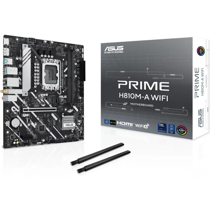 ASUS Prime B810M-A WiFi Mainboard, LGA 1851, Intel H810, mATX, DDR5-90MB1KJ0-M0EAY0