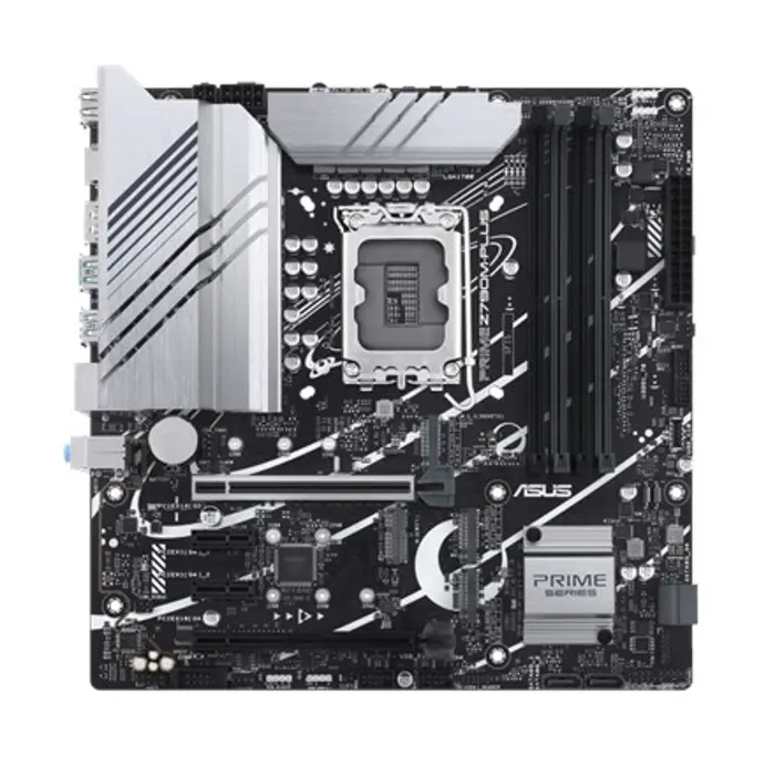 Asus | PRIME Z790M-PLUS | Processor family Intel | Processor socket LGA1700 | DDR5 DIMM | Memory slots 4 | Supported hard disk drive interfaces SATA, M.2 | Number of SATA connectors 4 | Chipset Inte