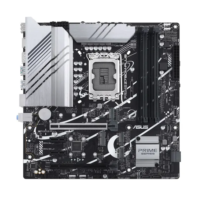 Asus | PRIME Z790M-PLUS | Processor family Intel | Processor socket LGA1700 | DDR5 DIMM | Memory slots 4 | Supported hard disk drive interfaces SATA, M.2 | Number of SATA connectors 4 | Chipset Inte