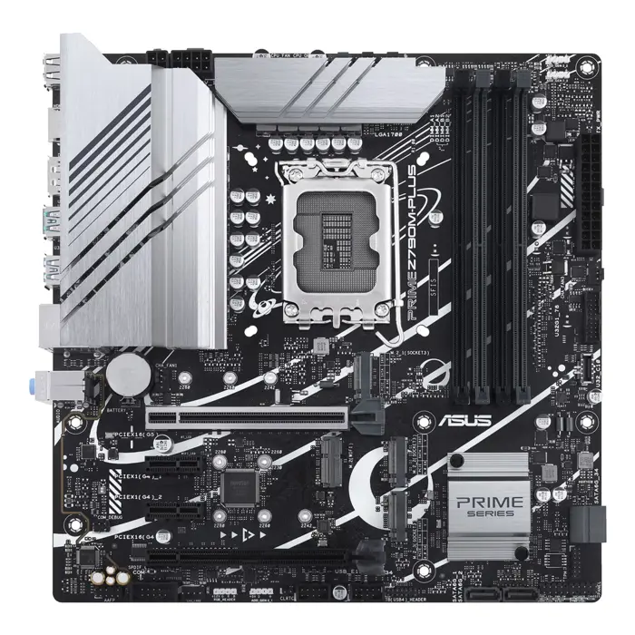 Asus | PRIME Z790M-PLUS | Processor family Intel | Processor socket LGA1700 | DDR5 DIMM | Memory slots 4 | Supported hard disk drive interfaces SATA, M.2 | Number of SATA connectors 4 | Chipset Inte