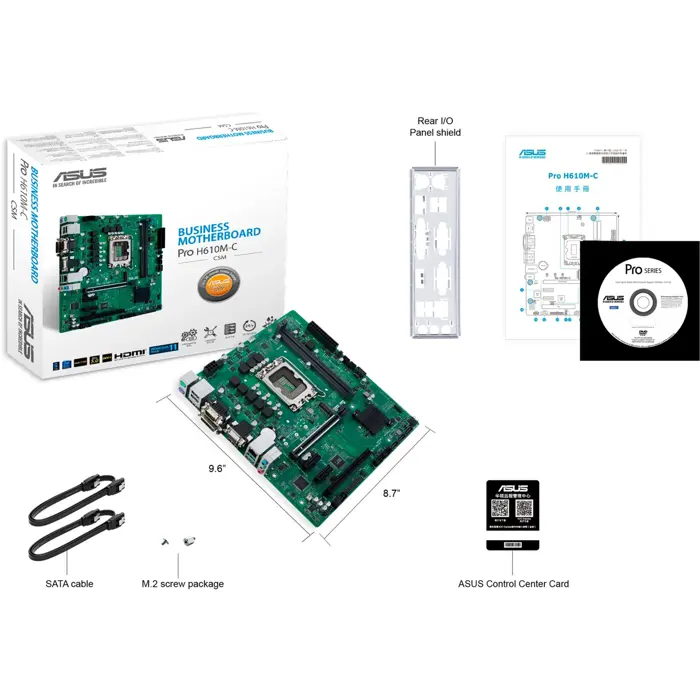 Asus PRO H610M-C-CSM - Socket 1700 - motherboard