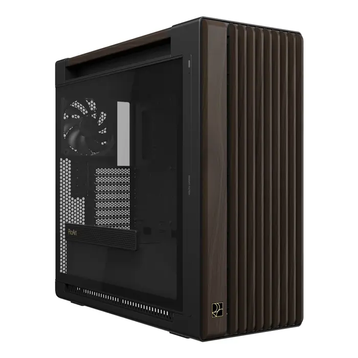 ASUS ProArt PA602 Wood Edition Modern Black - Tempered Glass Panel Midi Tower Black, Wood