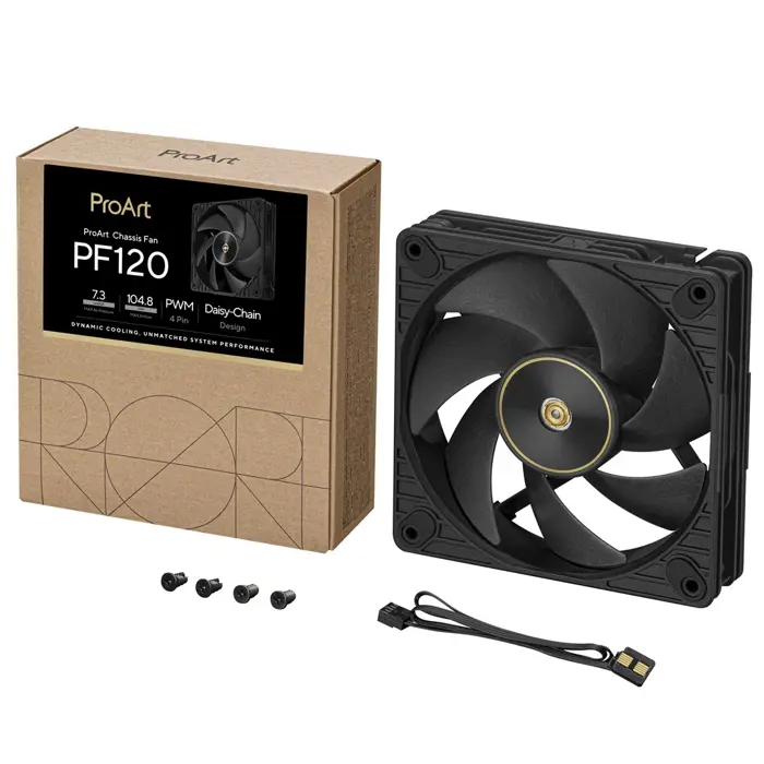 ASUS ProArt PF120 Fan PWM Black Computer case 12 cm 1 pc(s)