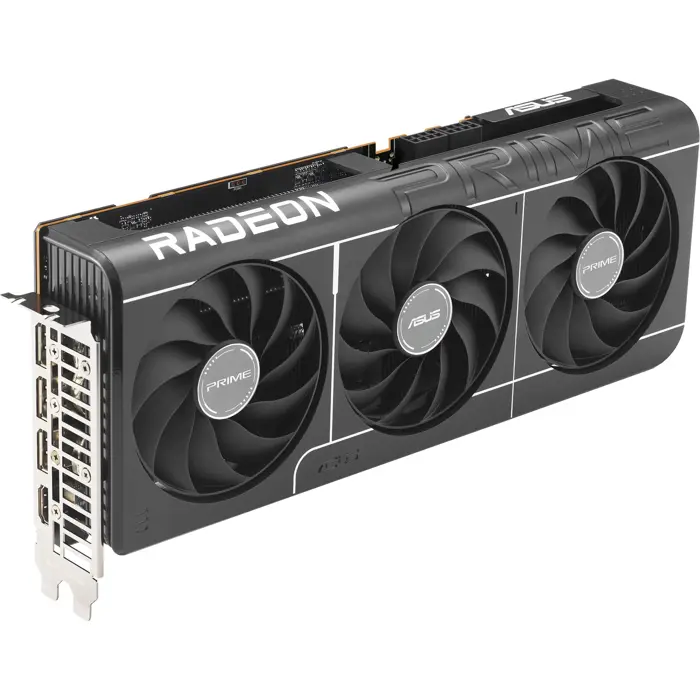 ASUS Radeon RX 9070 PRIME GAMING OC, graphics card gray, RDNA4, GDDR6, 3x DisplayPort, 1x HDMI