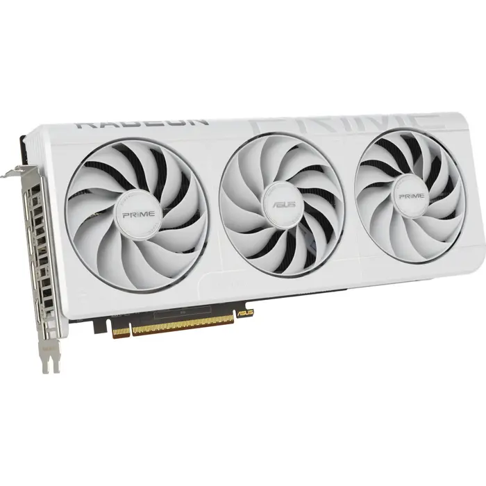 ASUS Radeon RX 9070 XT PRIME WHITE OC Edition, graphics card white, RDNA4, GDDR6, 3x DisplayPort, 1x HDMI 2.1
