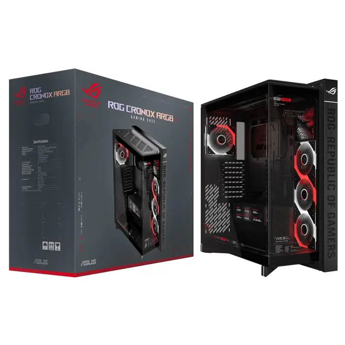 ASUS ROG CRONOX GR801 CURVE TG ARGB BLACK Midi Tower