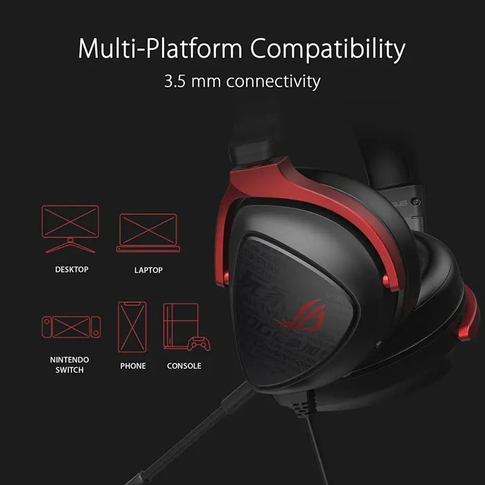ASUS ROG Delta S Core, gaming headset (black/red, 3.5 mm jack)