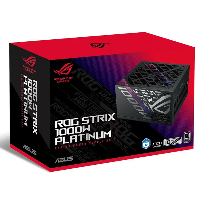 ASUS ROG STRIX-1000P-GAMING power supply unit 1000 W 20+4 pin ATX ATX Black, Silver