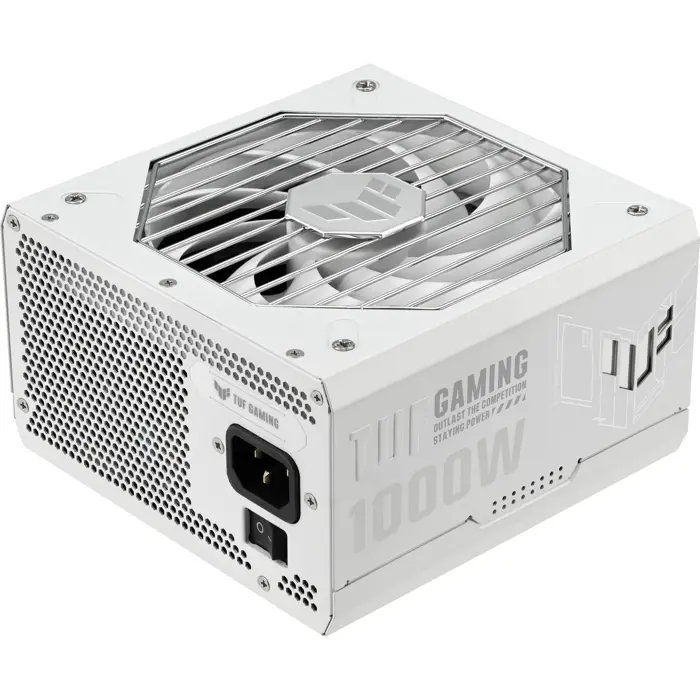 ASUS TUF Gaming 1000W Gold White Edition, PC power supply (black, 1x 12VHPWR, 5x PCIe, cable management, 1000 watts)