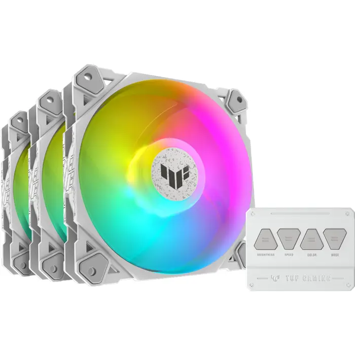 ASUS TUF Gaming TF120 ARGB case fan White Edition 3IN1 (white, pack of 3, incl. ARGB controller)
