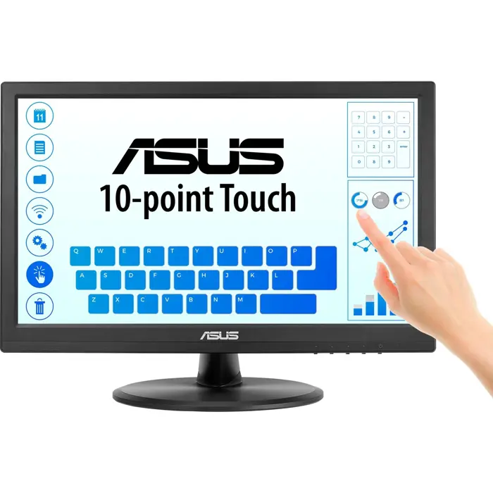 ASUS VT169HE Touch Monitor, LED monitor - 15.6 - black, FullHD, IPS, HDMI, VGA