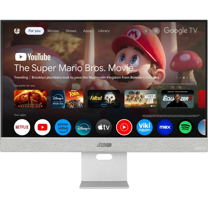 Asus ZenScreen MS27UC Smart Monitor - 27 - grey, UltraHD/4K, IPS, USB-C, Google TV, HDR