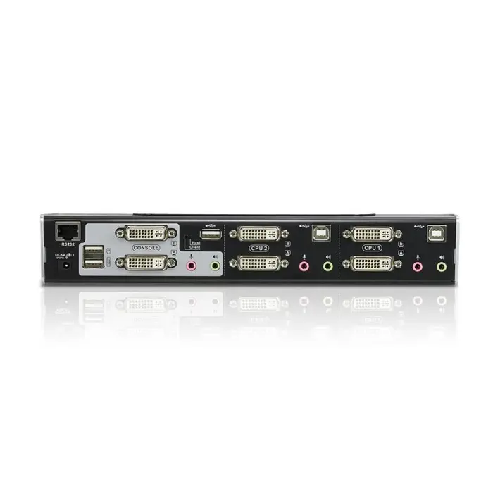 ATEN 2-Port USB DVI Dual-View KVM Switch with Audio & USB 2.0 Hub (KVM cables included)