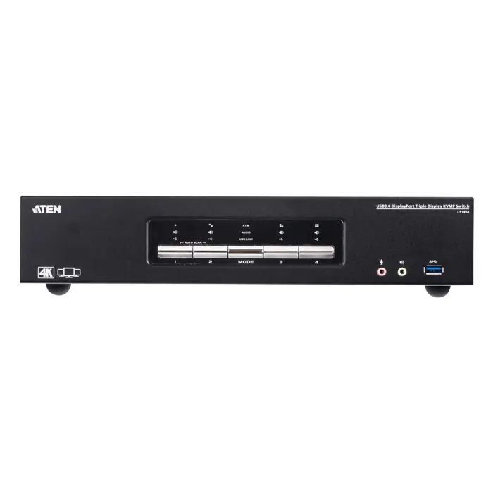 ATEN 4P USB3.0 4K DP TRIPLE VIEW KVMP SW