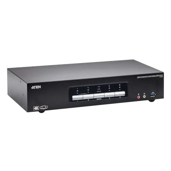 ATEN 4P USB3.0 4K DP TRIPLE VIEW KVMP SW