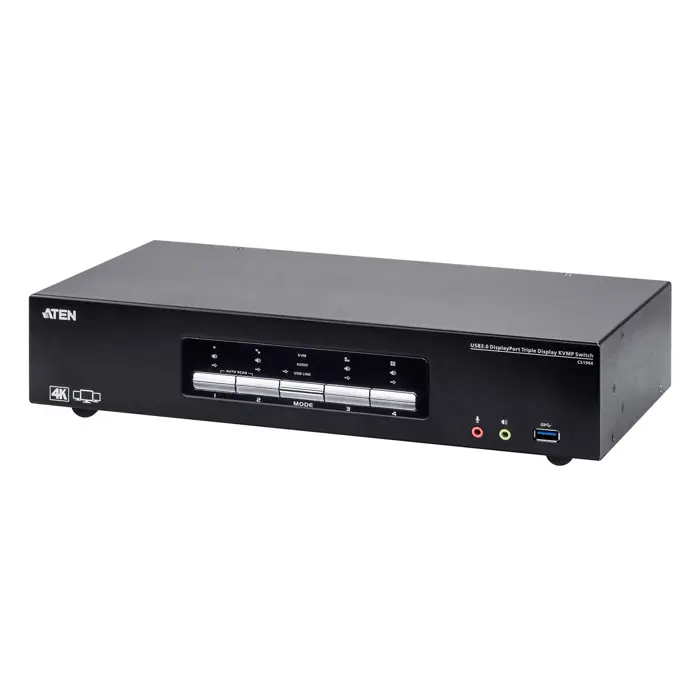 ATEN 4P USB3.0 4K DP TRIPLE VIEW KVMP SW