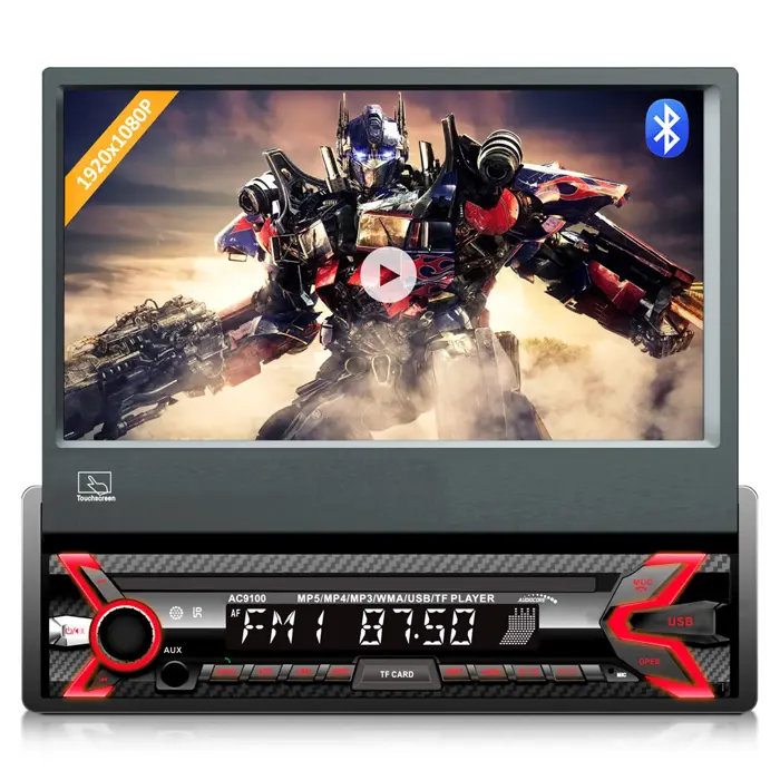 Audiocore AC9100 radio Car Digital Black, Red