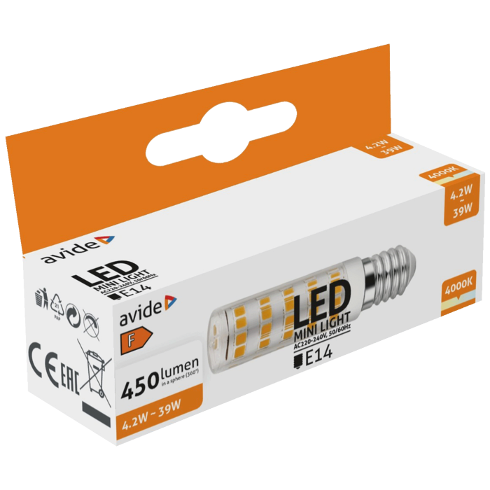 Avide LED sijalica, 4.2W, E14, 4000K, IP20 - ABJD14NW-4.2W-B